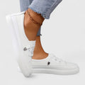 Nina | White Slip-On Women's Sneakers