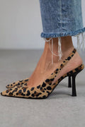 Monica | Elegant Slingback Court Shoes in Leopard Print