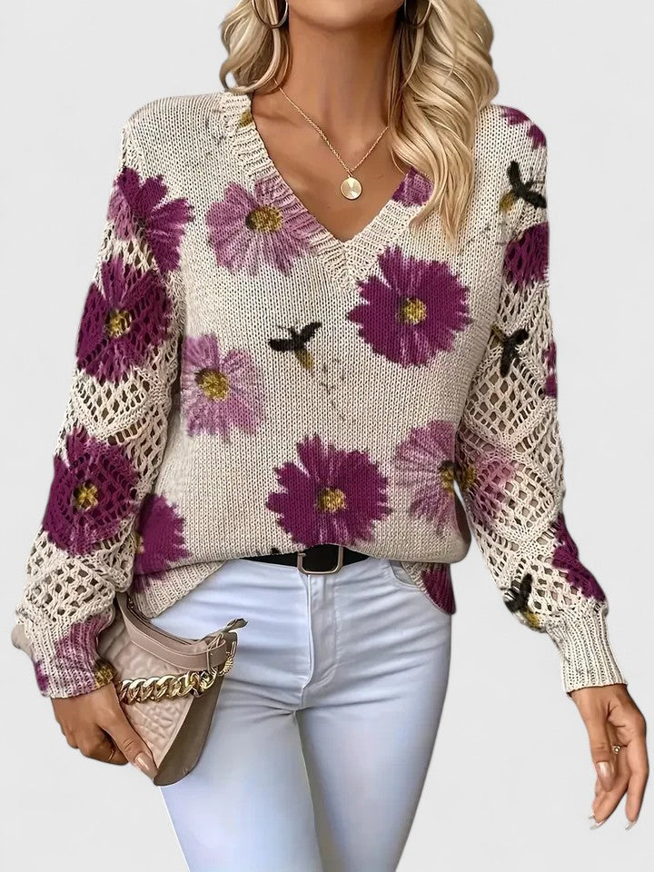 Nia | Elegant Floral Jumper