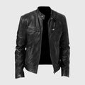 James | Classic Men's Leather Jacket with Stand-Up Collar