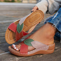 Maya | Comfortable Wedge Sandals with Leaf Motif