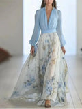 Lisa | Elegant Maxi Dress with Deep V-Neck