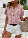 Joanna | Casual Floral Button Front Summer Blouse