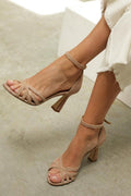 Zoe | Women Summer Patchwork Peep Toe Heels