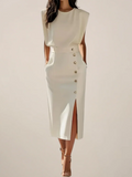 Bianca | Elegant Cream Set with Midi Skirt