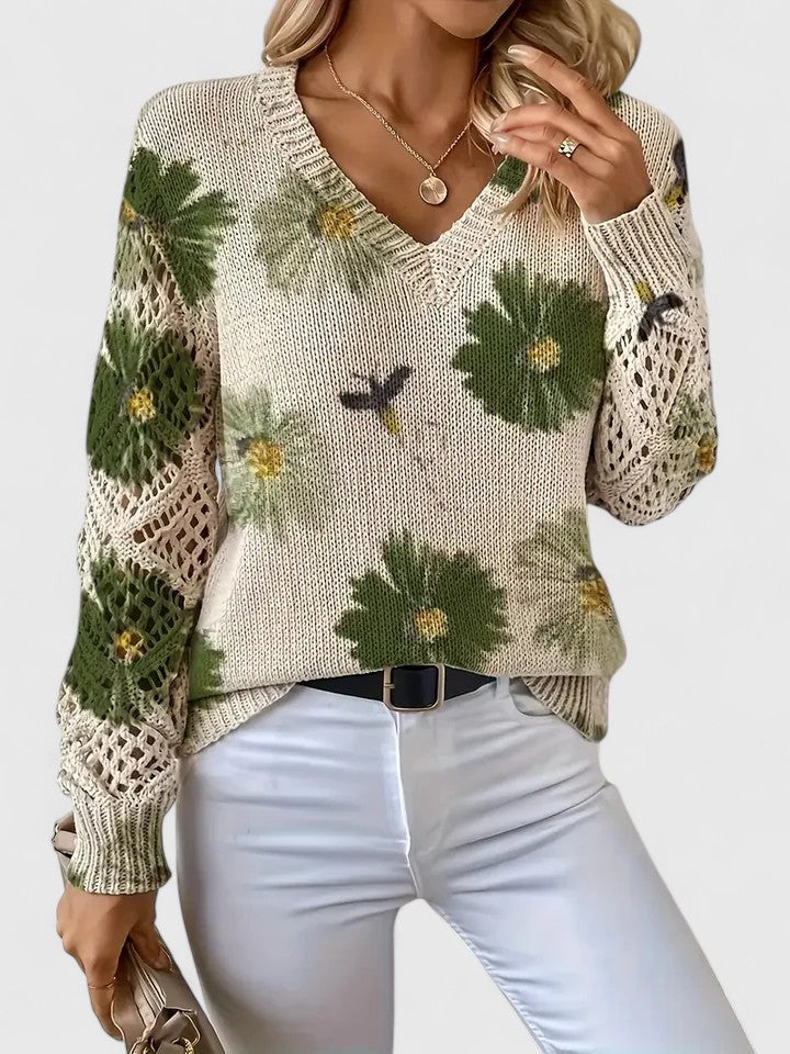 Nia | Elegant Floral Jumper