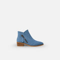 Julia | Suede Ankle Boots with Low Heel and Zipper