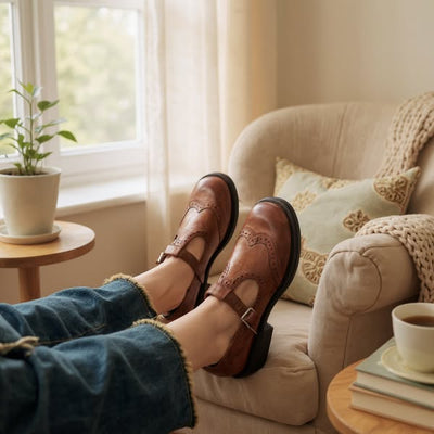 Giulia | Autumn Leather House Shoes