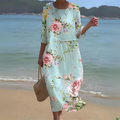 Yara | Loose Midi Dress with 3/4 Sleeves