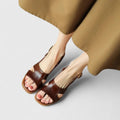 Leonora | Elegant Block Heeled Sandals with Open Heel