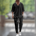 Samuel | Comfortable Men's Set with V-Neck and Trousers
