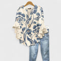 Amara | Elegant Blouse with Ruffles and V-Neck