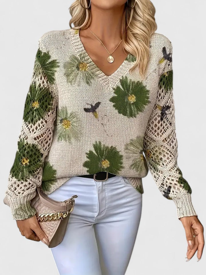Nia | Elegant Floral Jumper