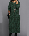 Kimberly | Women’s Winter Long Sleeve Pocket Maxi Dress