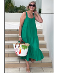 Jenna | Women's Sleeveless Tiered Maxi Casual Dress