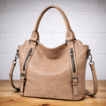 Charlotte | Elegant Handbag with Vertical Zippers and Shoulder Strap