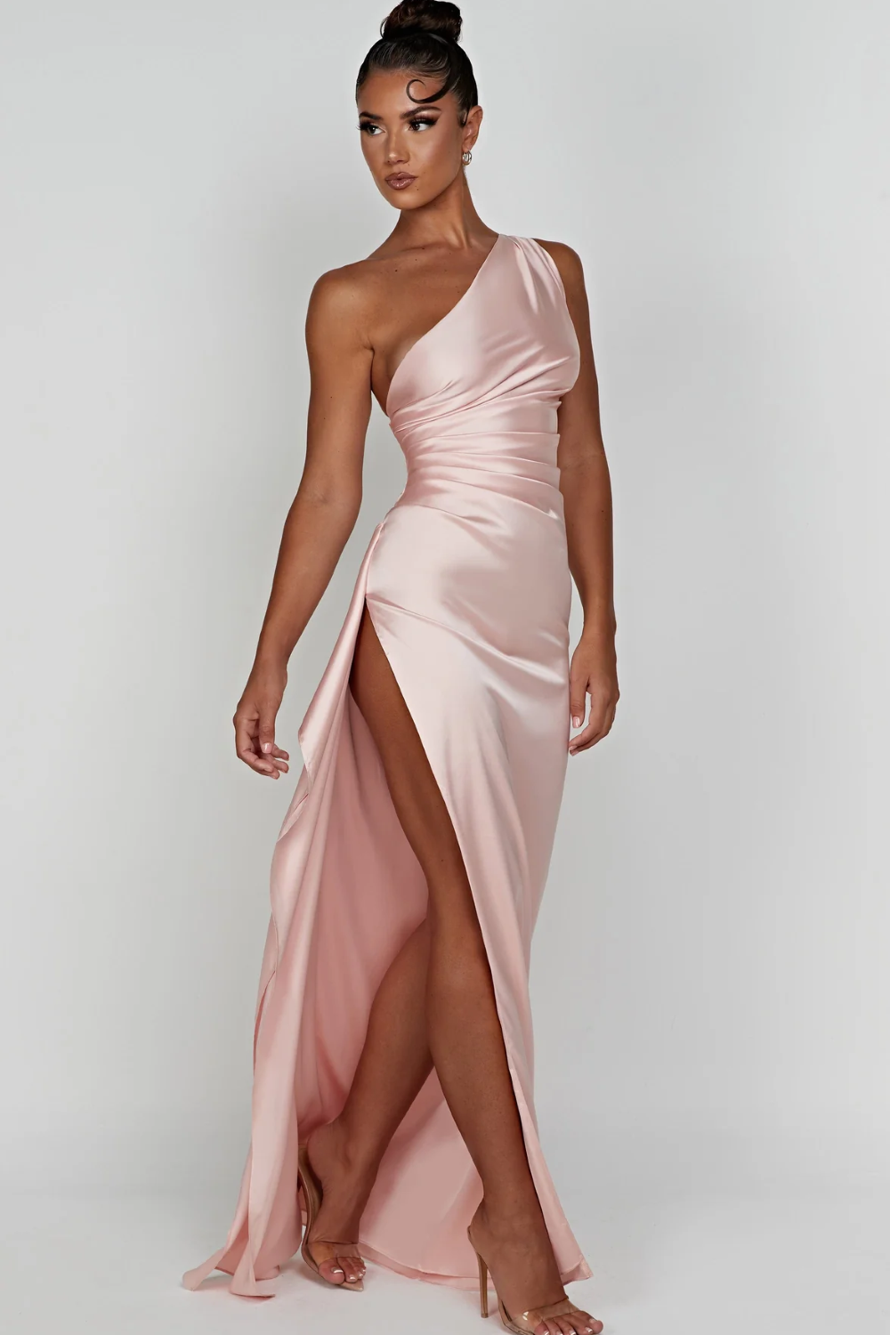 Aine | Asymmetric Satin Dress