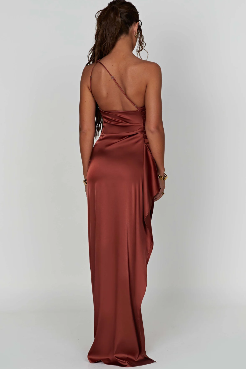 Aine | Asymmetric Satin Dress