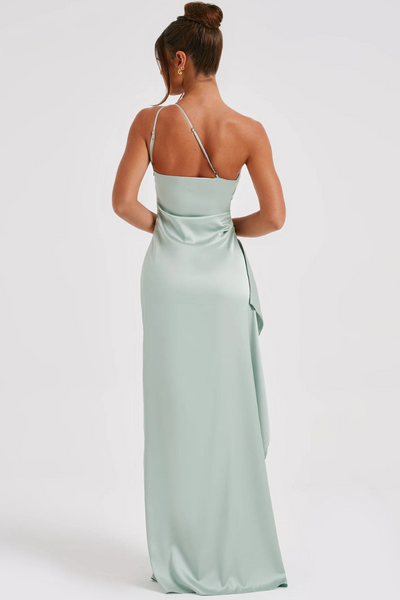 Aine | Asymmetric Satin Dress