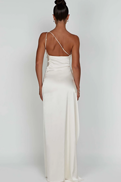 Aine | Asymmetric Satin Dress