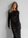 Eleanor | Women’s Summer Semi Sheer Slim Maxi Dress