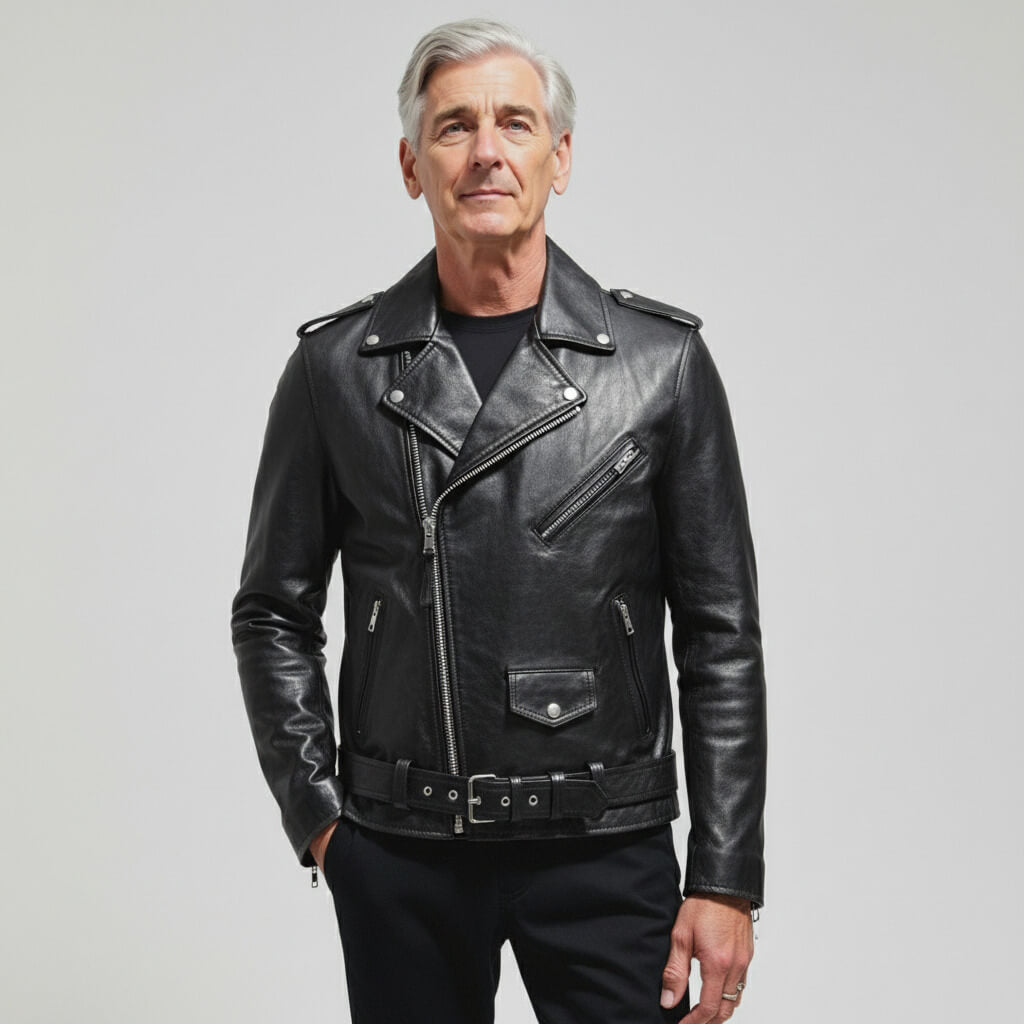 Massimo | Biker Jacket in Faux Leather