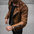 John | Men’s Trendy Zip-Up Moto Jacket