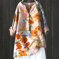 Vera | Loose Shirt Tunic with V-Neck and Roll-Up Sleeves