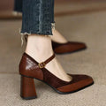 Elizabeth | Elegant Mary Jane Heels on a Block Heel