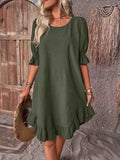 Indy | Lightweight Summer A-line Dress with Frills