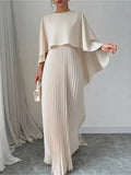 Charlotte | Elegant Dress with Batwing Sleeves and Asymmetric Skirt