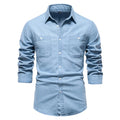 Hunter | Men’s Light Blue Denim Button-Up Shirt