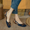 Anita | Elegant Slingback Loafers with Decorative Buckle