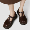 Chloe | Womens Platform T Strap Casual Shoes
