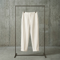 High-Waisted Tailored Linen Trousers - Ivory - Straight Leg with Cuffed Hem
