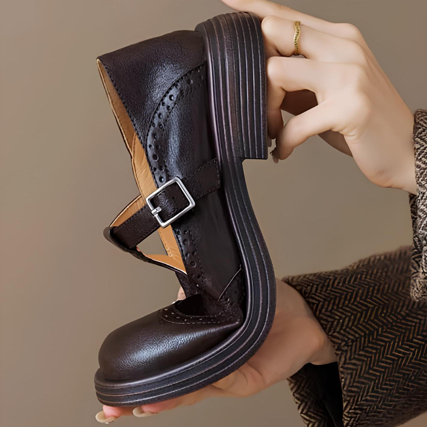 Giulia | Autumn Leather House Shoes