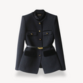 Hailey | Women’s Tailored Belted Blazer Button Style