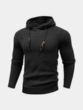 Bailey | Black Waffle Hoodie