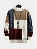 Thomas | Patchwork Jumper with High Neck