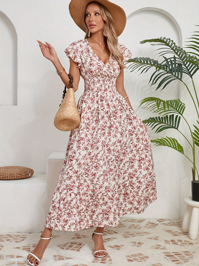 Mia | Floral Dress with Slit