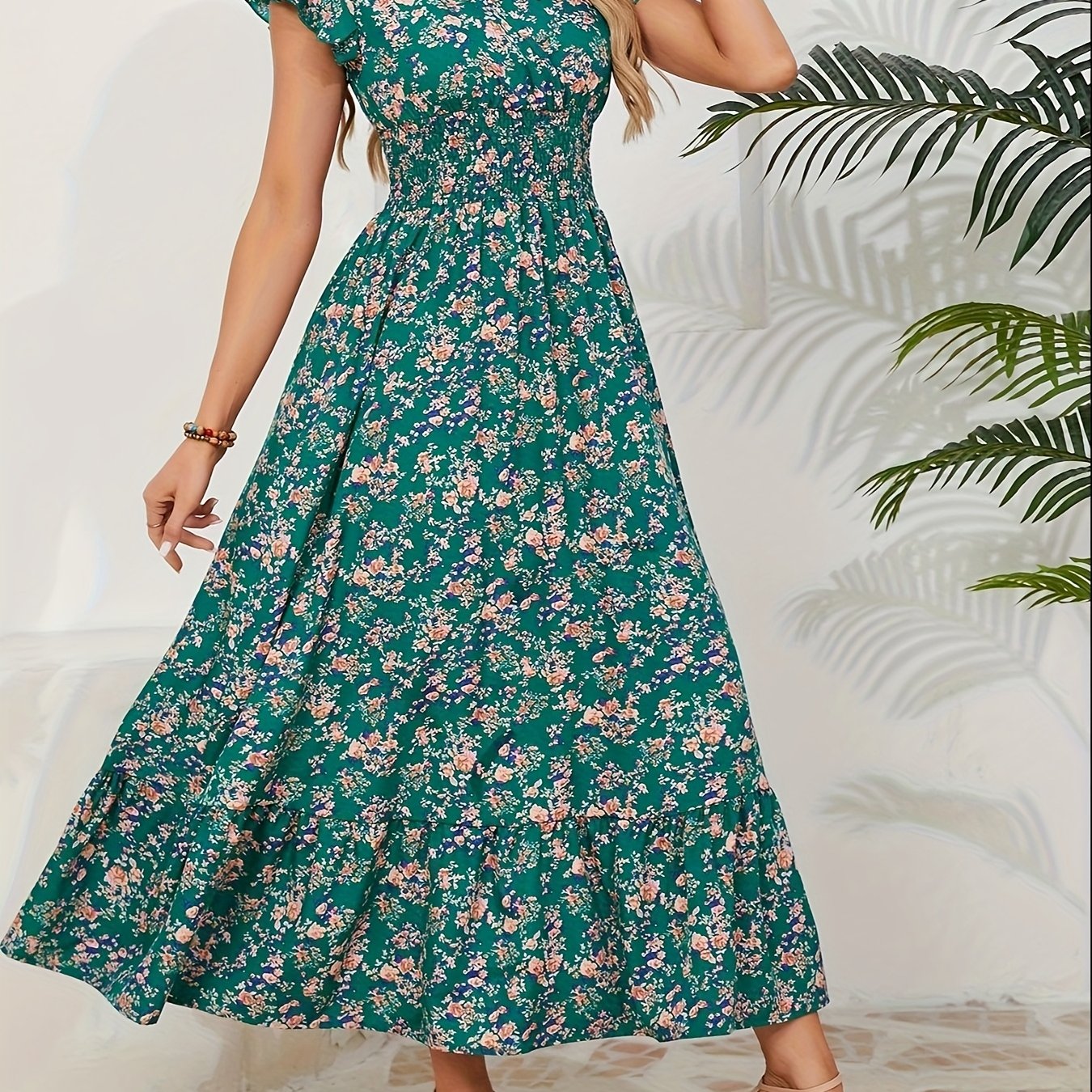 Mia | Floral Dress with Slit