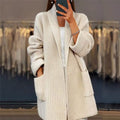 Thalira | Oversized Beige Cardigan
