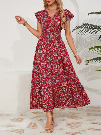 Mia | Floral Dress with Slit