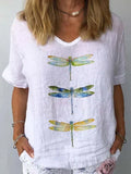 Zoey | Breezy Top with V-Neck and Unique Print