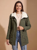 Marlene | Women's Winter Parka with Faux Fur Collar and Drawstring Waist