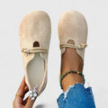 Luna | Suede Slip-On Loafers with Decorative Lace