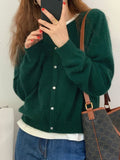 Evangeline | Green Knit Cardigan