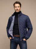 Simon | Men's Quilted Winter Jacket with Fleece Lining and Stand-Up Collar