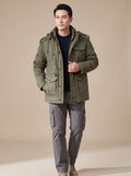 Tobias | Men's parka with removable hood, insulated outdoor jacket with pockets