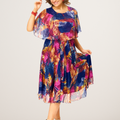 Amelie | Flowing Midi Dress with Stunning Cape